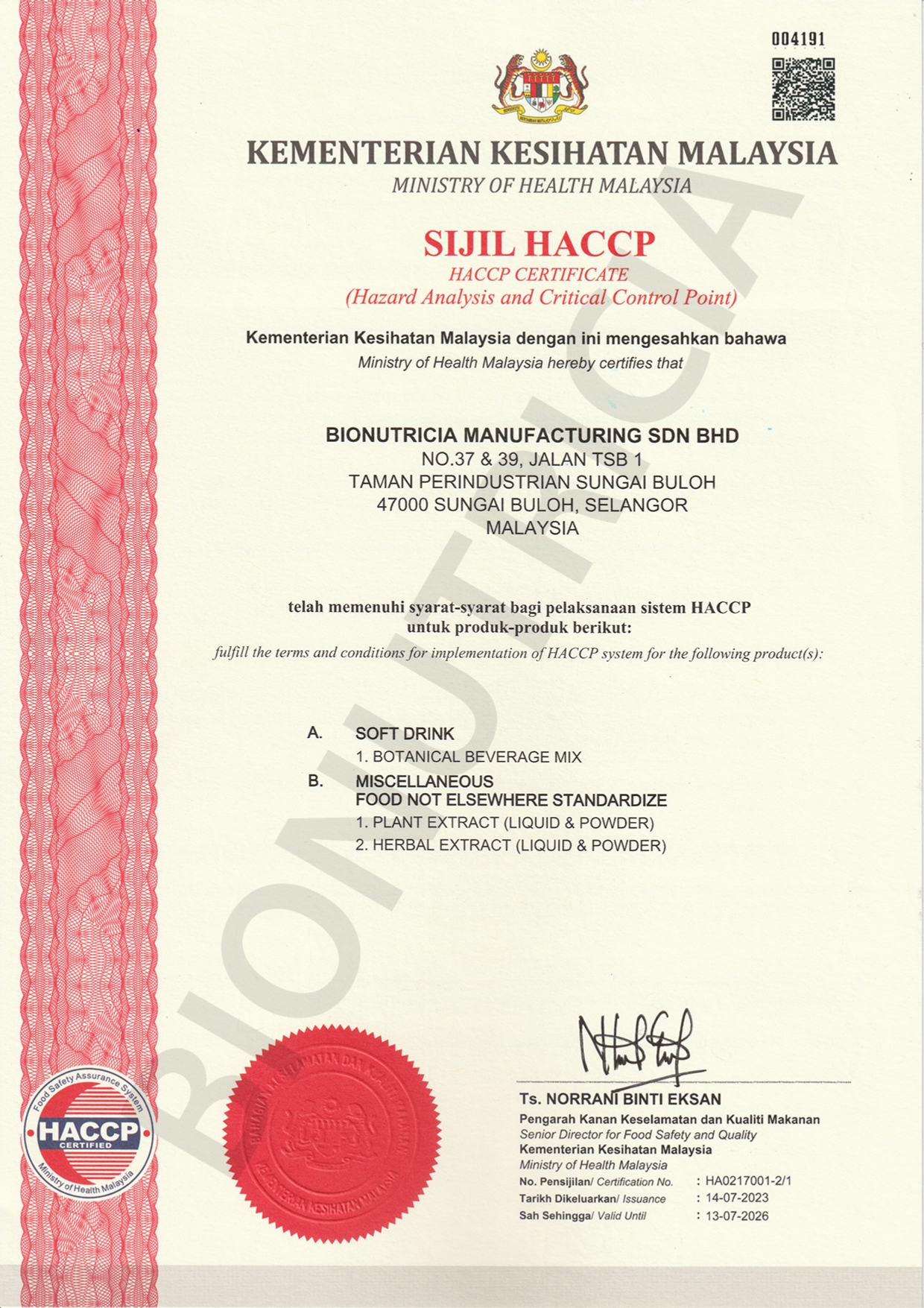 Bionutricia HACCP Cert 260713 WM_page-0001